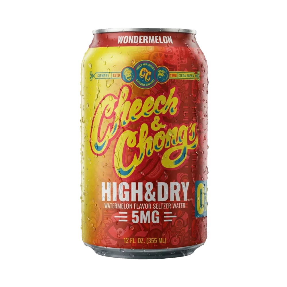 Cheech & Chong's Cannabis Co. High & Dry Delta-9 Seltzer - Wondermelon, product photograph